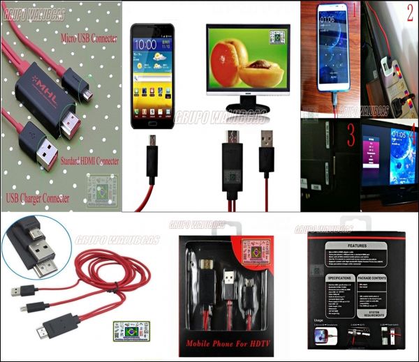 Cabo adaptador micro USB / HDMI - TV/vídeo para Smartphone